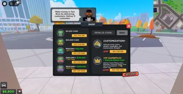 Коды Roblox Taxi Boss